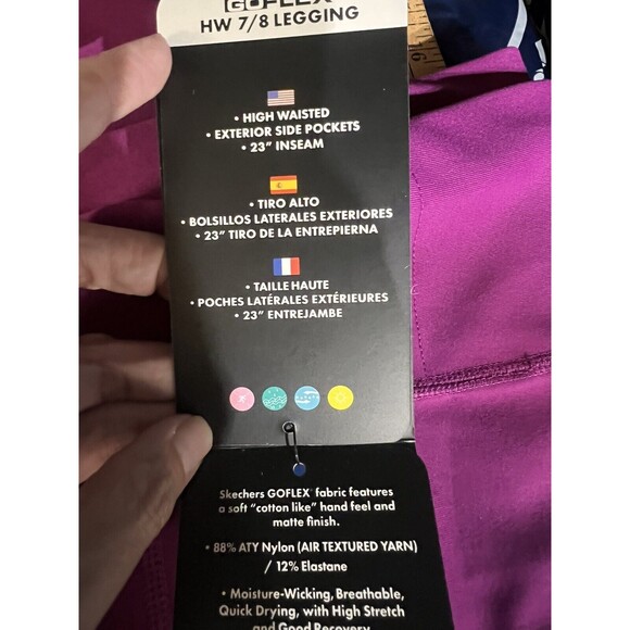 Skechers Leggings Women's GO Walk High Waisted 7/8 Magenta Size 2XL NEW - Picture 6 of 12